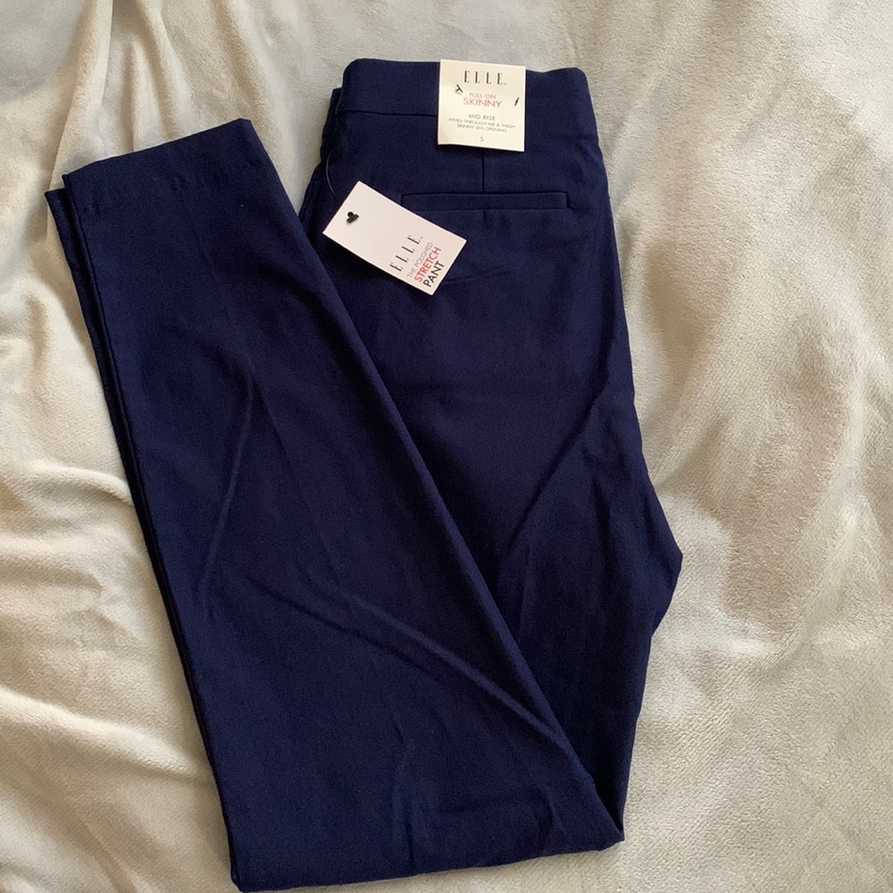 Elle pull on dress pants, navy blue